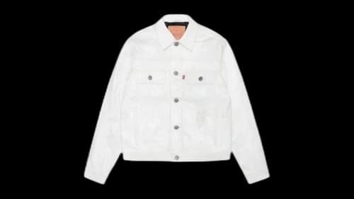 Stussy Leather Trucker Jacket Tofu