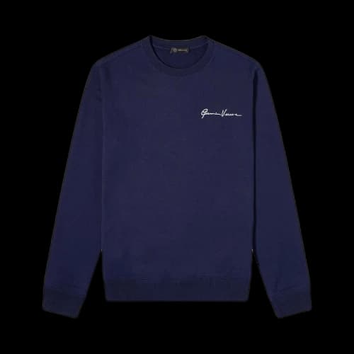 Versace Embroidered GV Signature Sweatshirt 'Navy'