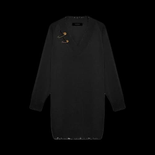 Versace Envers Satin Sleeveless Dress Black