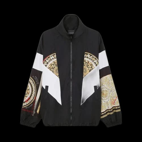 Versace Barocco Mosaic Motif Jacket 'Black/White'