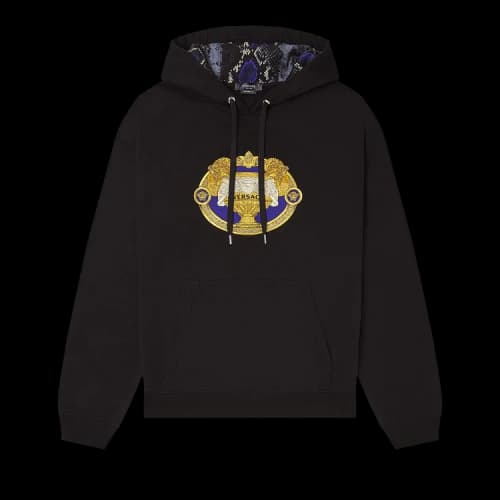 Versace La Coupe Des Dieux Embroidered Hoodie 'Black'