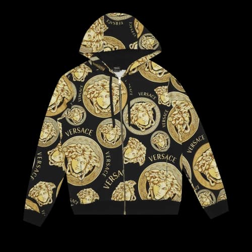 Versace Medusa Amplified Print Hoodie 'Black/Gold'