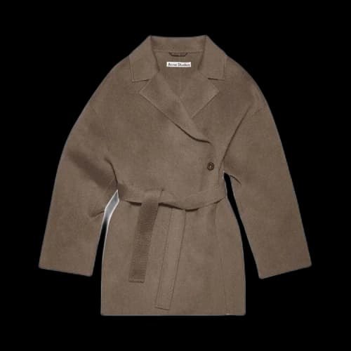 Acne Studios Single Breasted Asymmetric Coat 'Rust Brown'