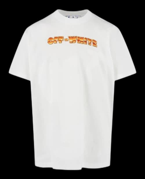 OFF-WHITE Arrows-Print Crewneck T-Shirt White/Orange