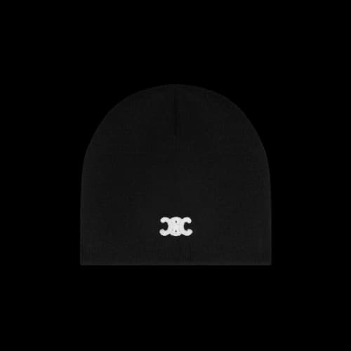 CELINE Triomphe Beanie in Wool 'Black'