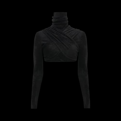 Alaïa Draped Top 'Noir Alaia'