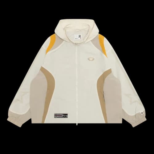 AAPE Moonface Hooded Zip-Up Jacket 'Ivory/White'