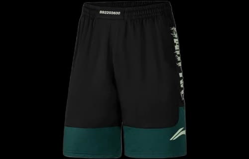 Li-Ning BadFive Logo Basketball Shorts 'Black Teal'