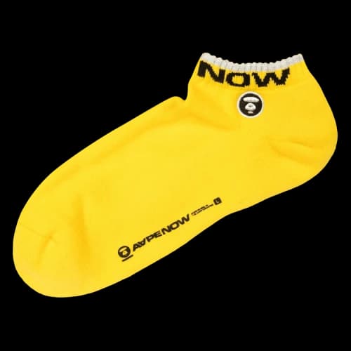 AAPE AAPENOW Moonface Ankle Socks 'Yellow'