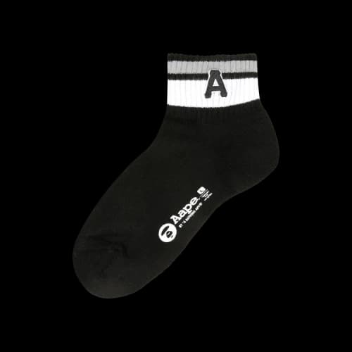 AAPE Striped Ankle Socks 'Black'