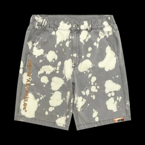 AAPE AAPEUNVS Unvs Splatter Printed Denim Shorts 'Grey/Beige'