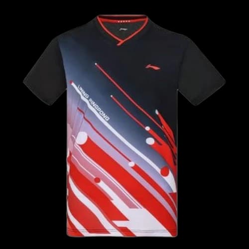 Li-Ning National Team Table Tennis Jersey T-Shirt 'Black Red'