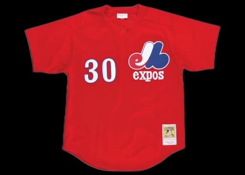 Mitchell & Ness Mesh BP Montreal Expos 1989 Tim Raines Authentic Jersey Scarlet