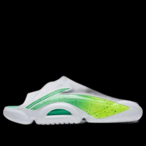 Li-Ning 8 PE Courtside Slides 'White Green'