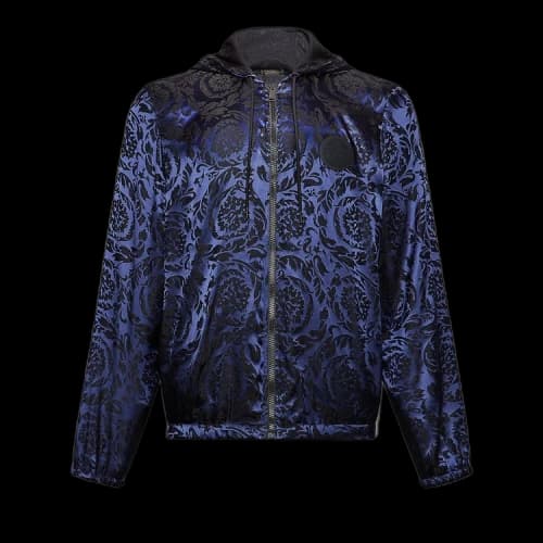 Versace Barocco Print Gym Jacket 'Blue'
