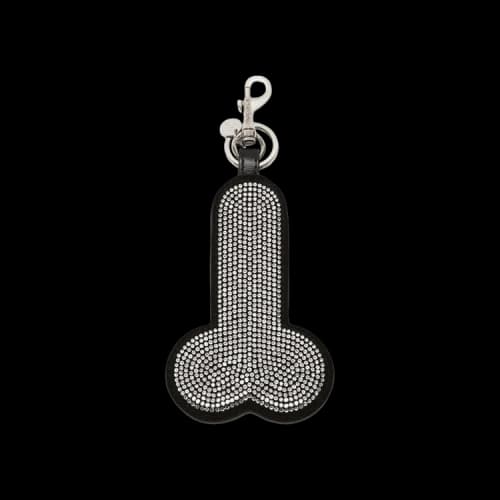 JW Anderson Crystal Penis Keyring 'Black'
