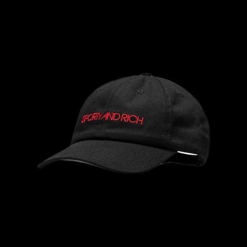 Sporty & Rich Disco Hat 'Faded Black/Red'