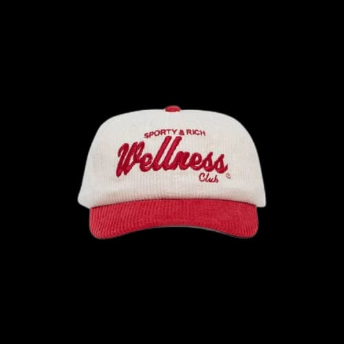 Sporty & Rich Wellness Club Hat 'White/Red'