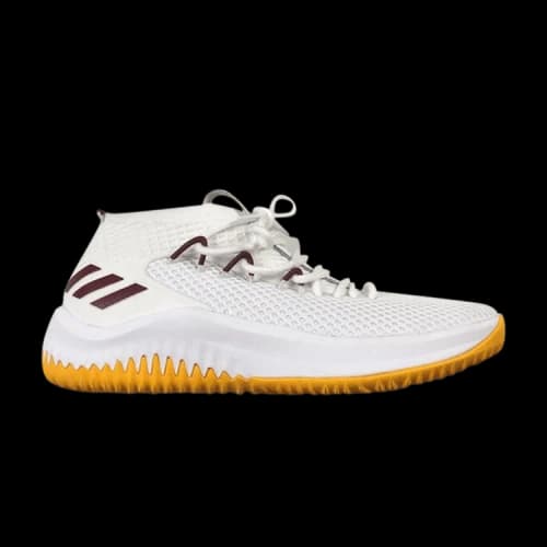 adidas Dame 4 'White Maroon Yellow'