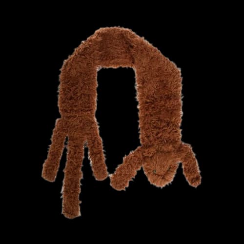 Marni Faux Fur Fox Scarf 'Brown'