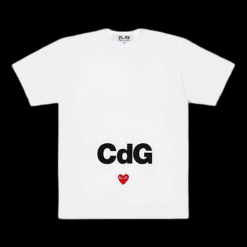 COMME des GARCONS PLAY x CDG Crossover Logo T-Shirt 'White'