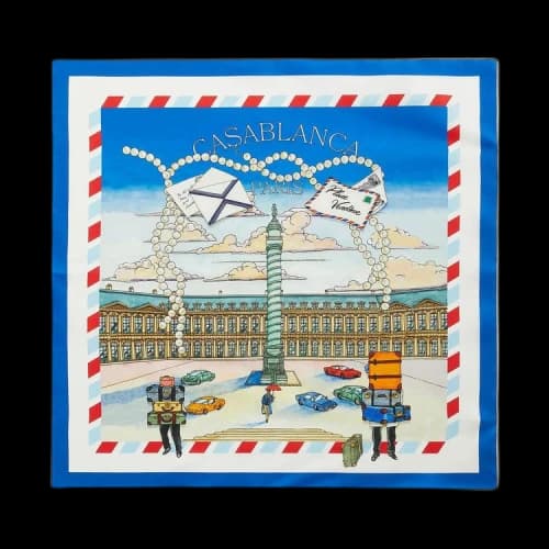 Casablanca Silk Twill Scarf 'Place Casa'