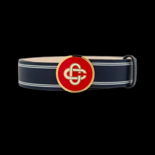 Casablanca Plaque Belt 35mm 'Navy'