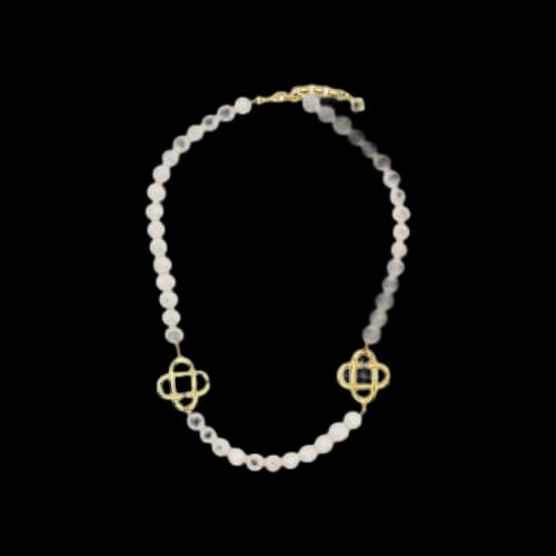 Casablanca Medium Pearl Logo Necklace 'Gold/Pearl'