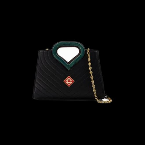 Casablanca Logo Plaque Leather Tote Bag 'Black'