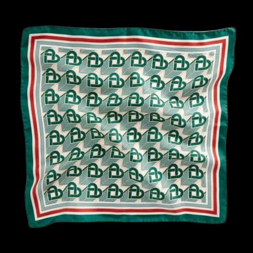 Casablanca Medium Silk Scarf 'Green'