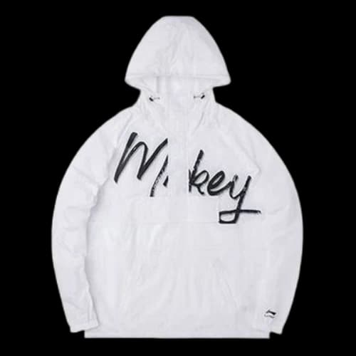 Li-Ning x Disney Graphic Half Zip Hooded Jacket 'White Black'