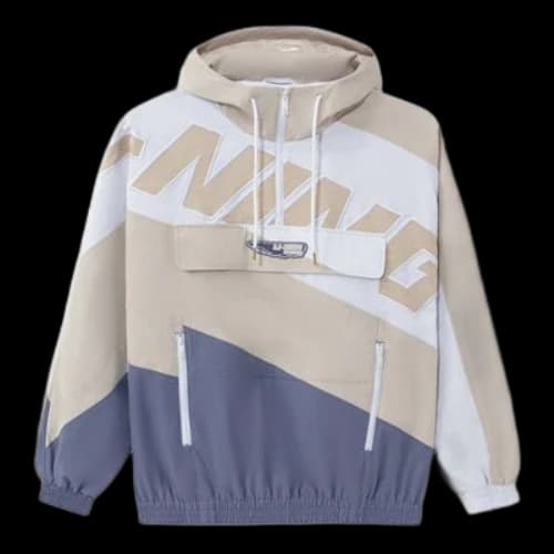 Li-Ning Logo Print Color Block Hoodie 'Beige Purple White'