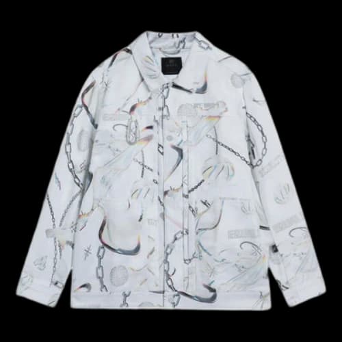 Li-Ning x Glare Way Of Wade Graphic Jacket 'White Grey'