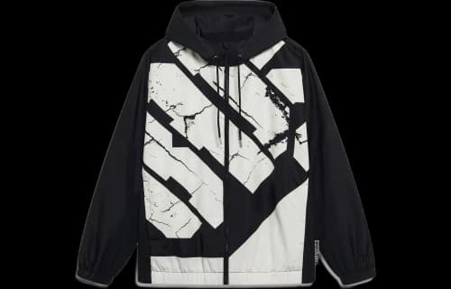 Li-Ning BadFive Woven Hooded Windbreaker 'Black White'