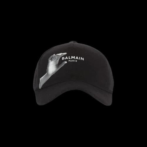 Balmain Sculpture Printed Cap 'Noir/Gris'