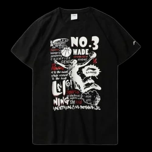 Li-Ning Wade Basketball Graphic T-shirt 'Black'