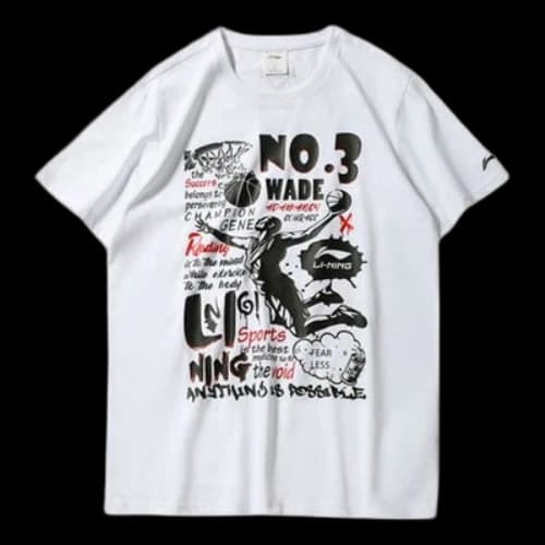 Li-Ning Wade Basketball Graphic T-shirt 'White'