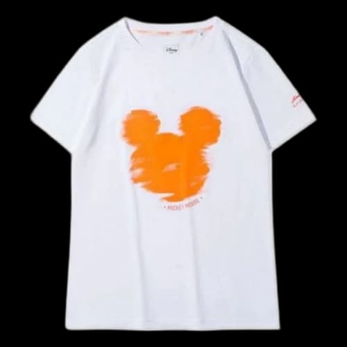 Li-Ning x Disney Crossover Mickey Avatar Printing Tee 'White Orange' (Women's)
