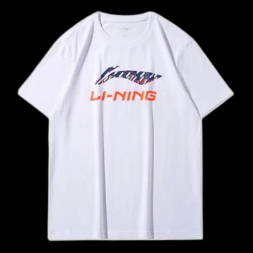 Li-Ning Sports Fashion Series Alphabet Sports Short Sleeve White