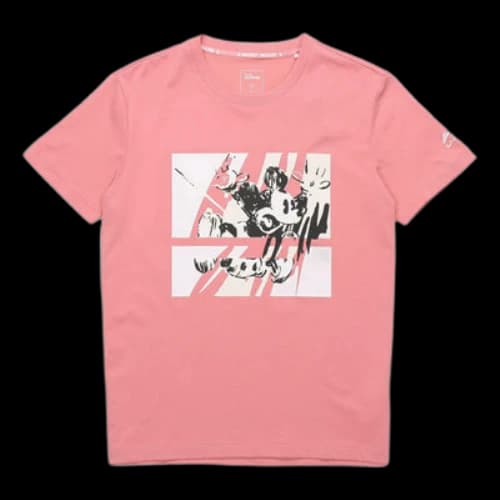 Li-Ning x Disney Crossover Mickey Printing Short Sleeve Apricot Pink