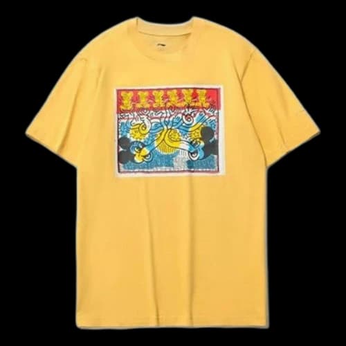 Li-Ning x Disney Mickey x Keith Haring Tee 'Yellow Blue'