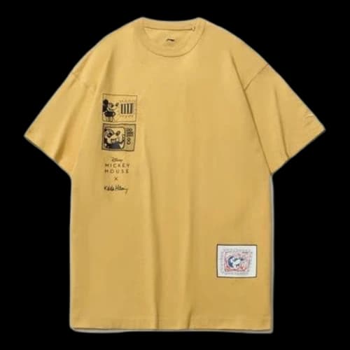Li-Ning x Disney Mickey x Keith Haring Tee 'Yellow Black'