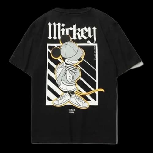 Li-Ning x Disney Crossover Sports Fashion Tee 'Black White'