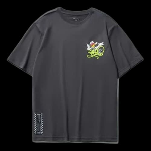 Li-Ning x Disney Donald Duck Cartoon Printing Tee 'Black Grey'
