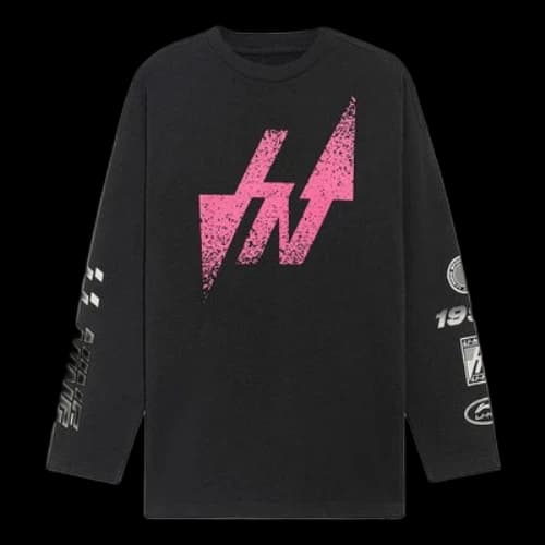 Li-Ning Graphic Long Sleeve T-shirt 'Black Pink'