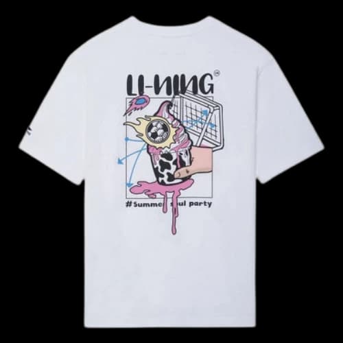 Li-Ning Summer Soul Party Graphic Loose Fit T-shirt 'White'