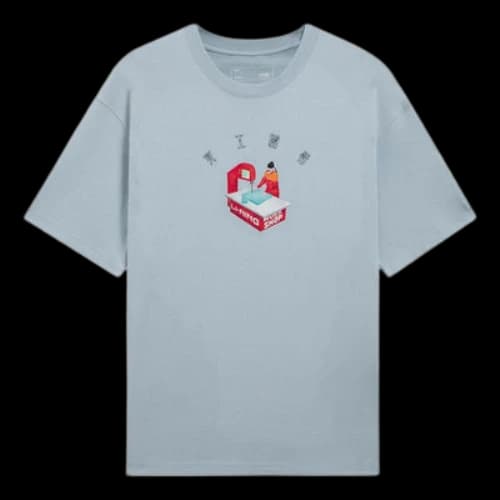 Li-Ning Cartoon Graphic Loose Fit T-shirt 'Blue'