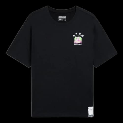 Li-Ning BadFive Small Graphic Loose Fit T-shirt 'Black'