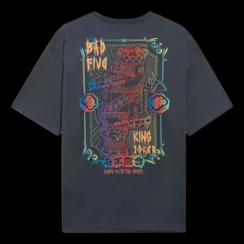 Li-Ning BadFive Joker Graphic Loose Fit T-shirt 'Dark Grey'
