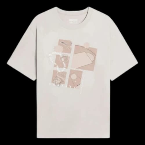 Li-Ning BadFive Hood Graphic Shanghai City Limited T-shirt 'Grey'